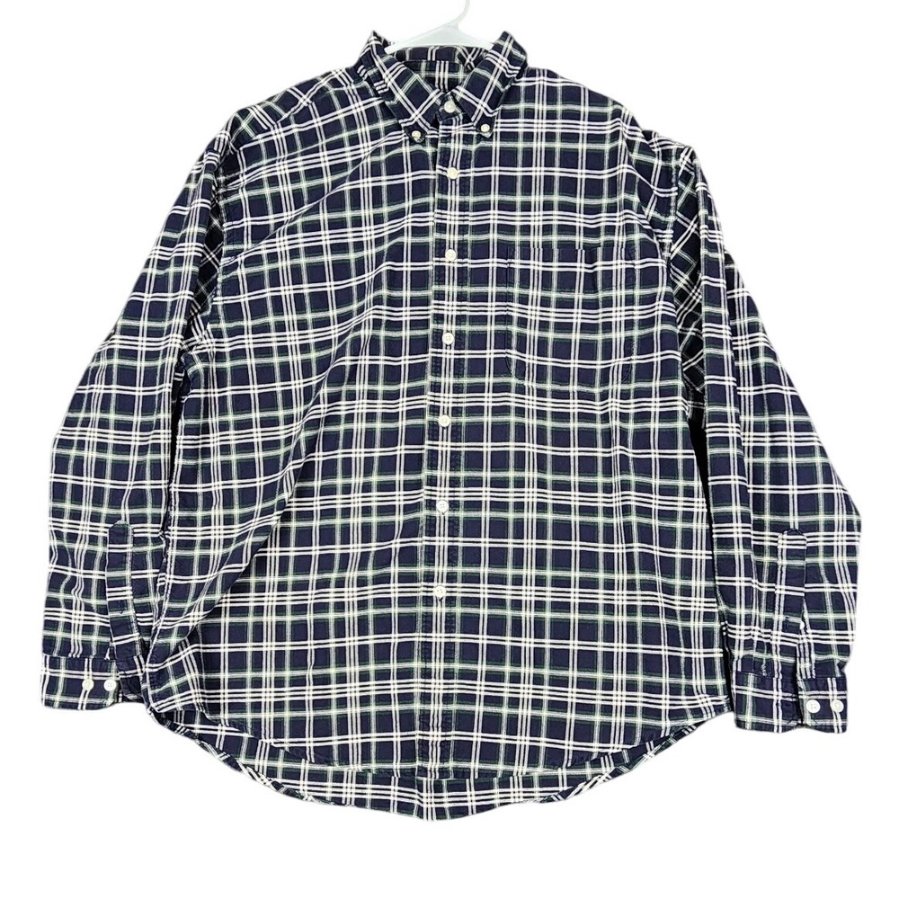 Eddie Bauer Mens Flannel Shirt Plaid Button Down‎ Long Sleeve L/G